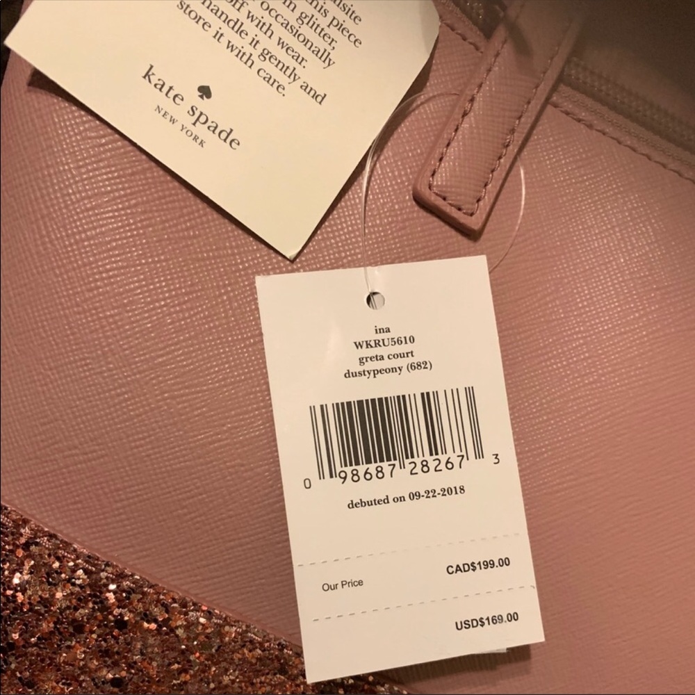 Kate Spade Greta court glitter satchel +wallet set - Picture 8 of 8